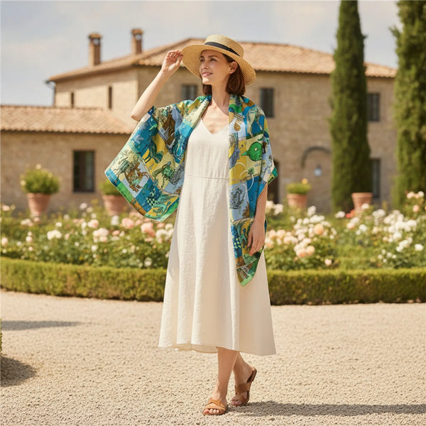 Foulard Carré en Soie Luxe 90x90cm 