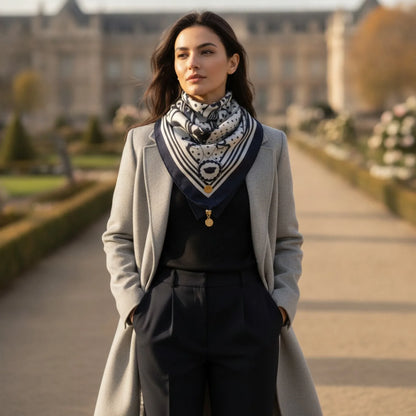 Foulard Triangulaire Magnétique en Soie