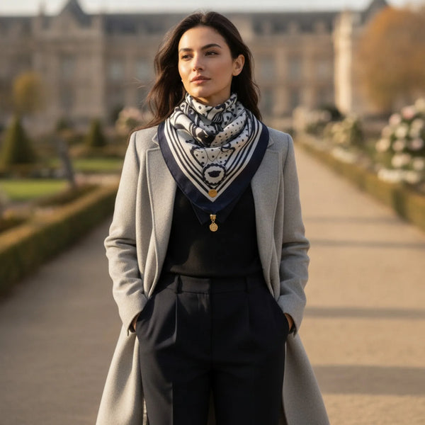 Foulard Triangulaire Magnétique en Soie
