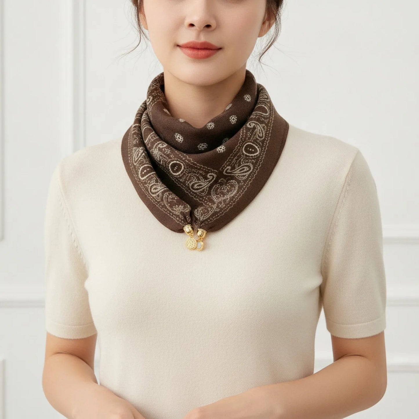 Foulard Triangulaire Soie Magnétique