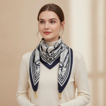 Foulard Triangulaire Magnétique en Soie