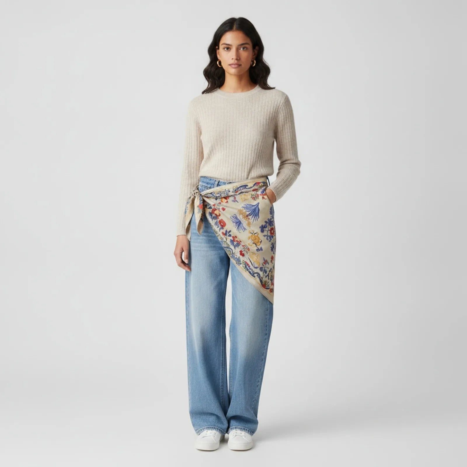 Foulard Soie Femme Triangle