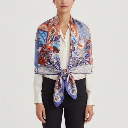 Foulard Carré Soie Femme Luxe 