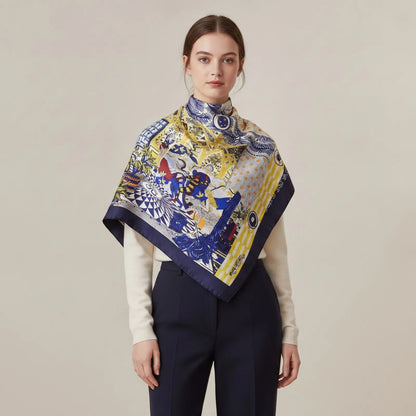 Foulard Carré Soie Femme Luxe