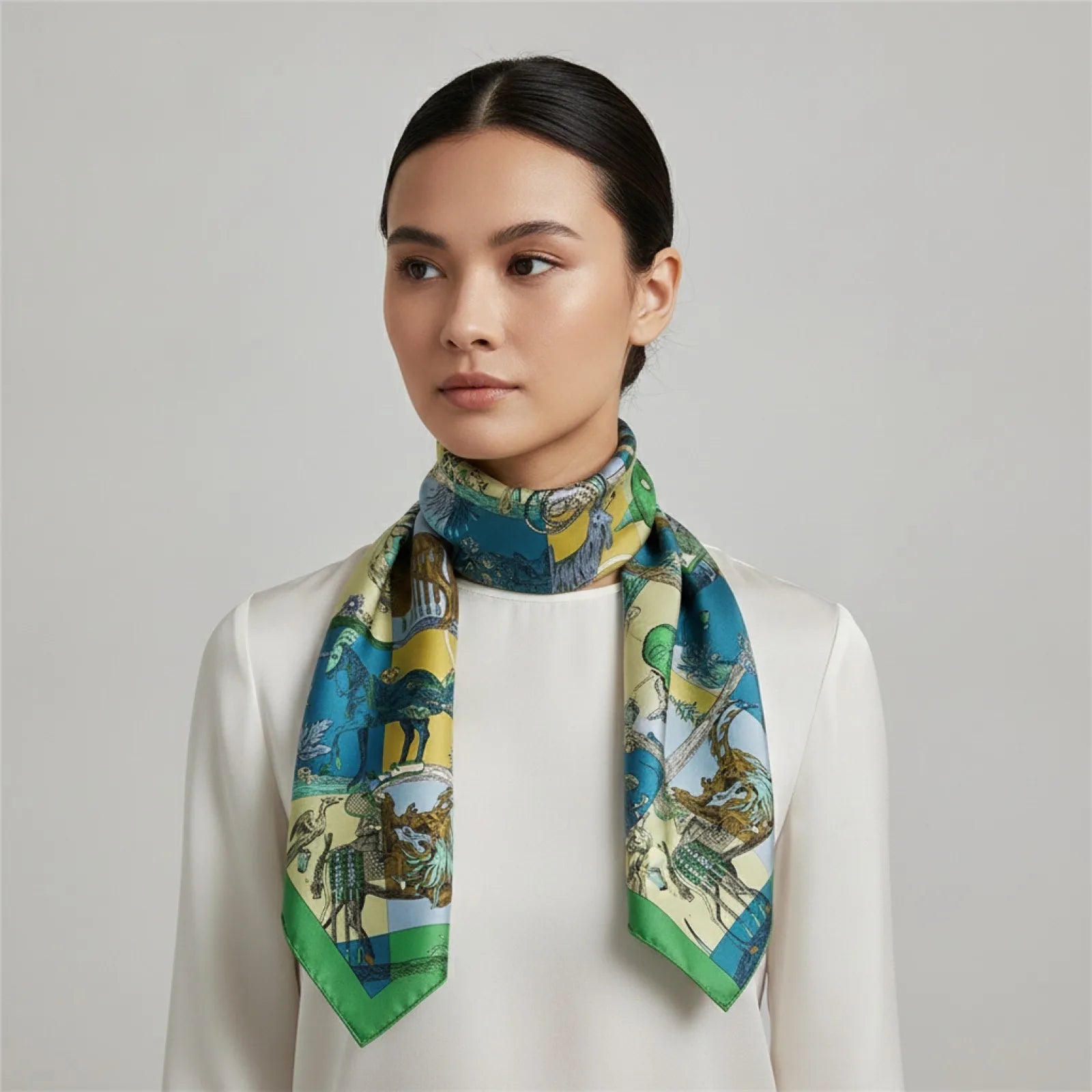 Foulard Carré en Soie Luxe 90x90cm 