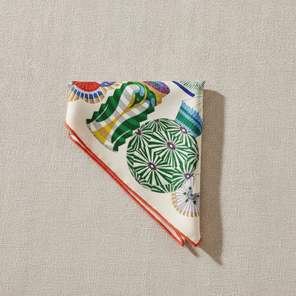 Foulard Femme en Soie Sergé - Motifs Floraux & Colorés