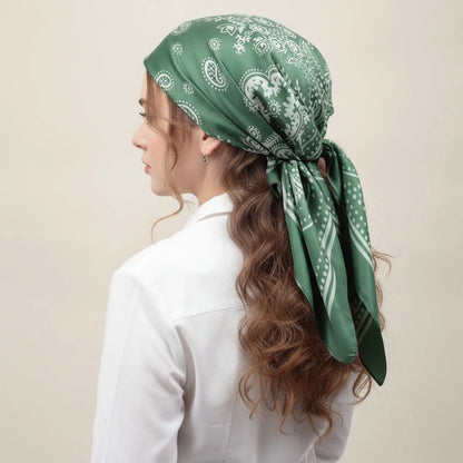 Foulard Carré Satin 70x70cm Bohème Chic
